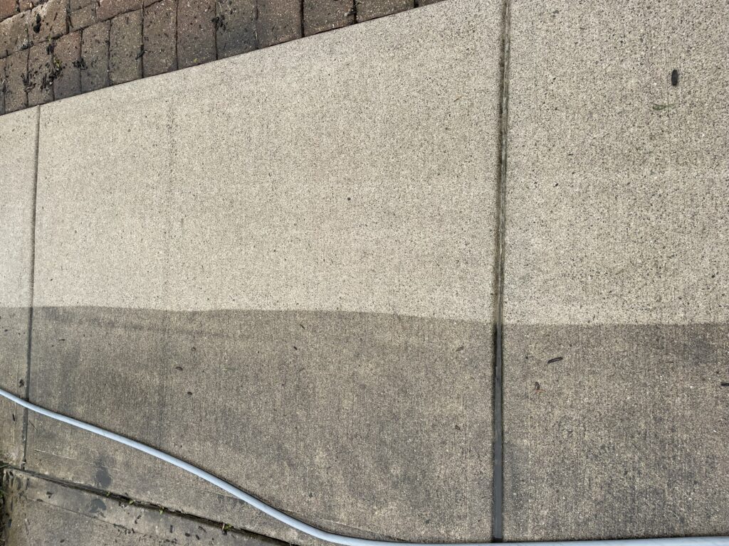 Concrete driveway cleaning in Lima, Ohio